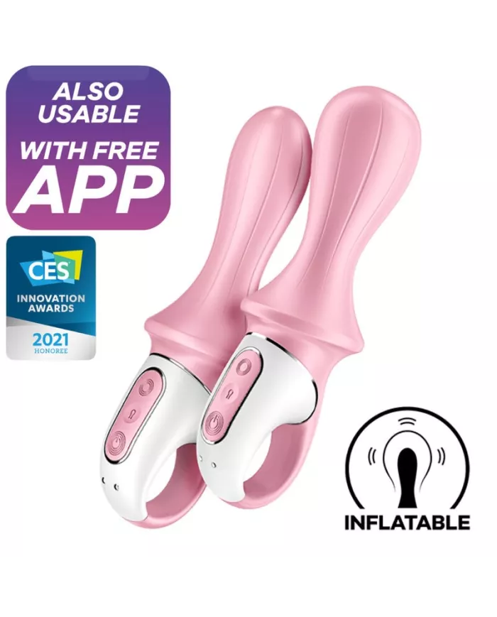 SATISFYER - AIR PUMP BOOTY 5+ VIBRATEUR ANAL GONFLABLE ROSE