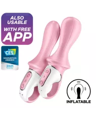 SATISFYER - AIR PUMP BOOTY 5+ VIBRATEUR ANAL GONFLABLE ROSE