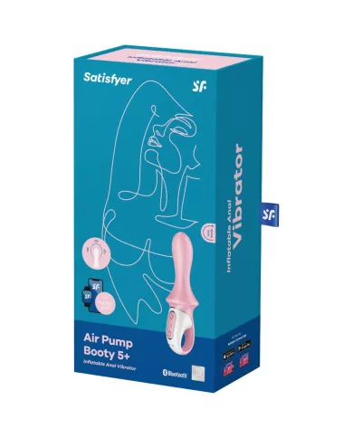 SATISFYER - AIR PUMP BOOTY 5+ VIBRATEUR ANAL GONFLABLE ROSE