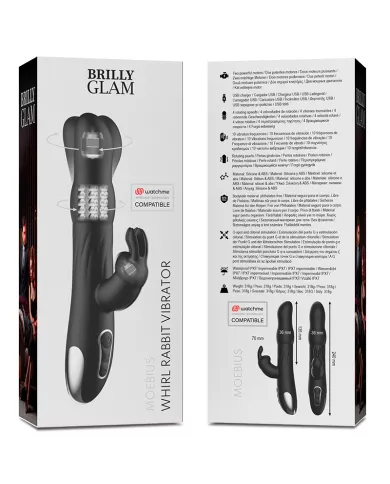 VIBRATEUR ET ROTATEUR BRILLY GLAM MOEBIUS RABBIT COMPATIBLE AVEC LA TECHNOLOGIE SANS FIL WATCHME