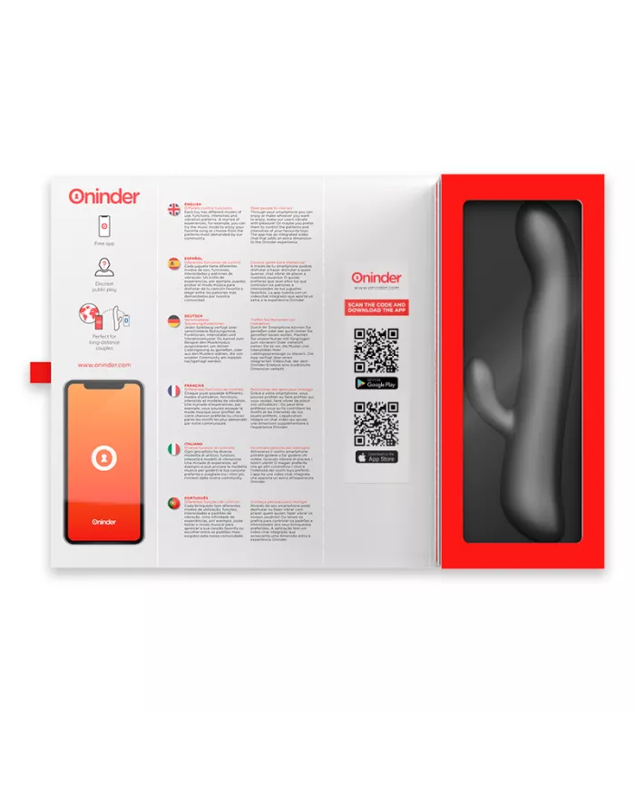 ONINDER - OSLO VIBRATION ET ROTATION NOIR - APPLICATION GRATUITE