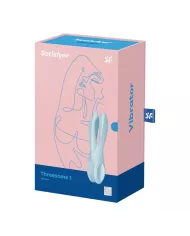 SATISFYER - VIBRATEUR THREESOME 1 BLEU