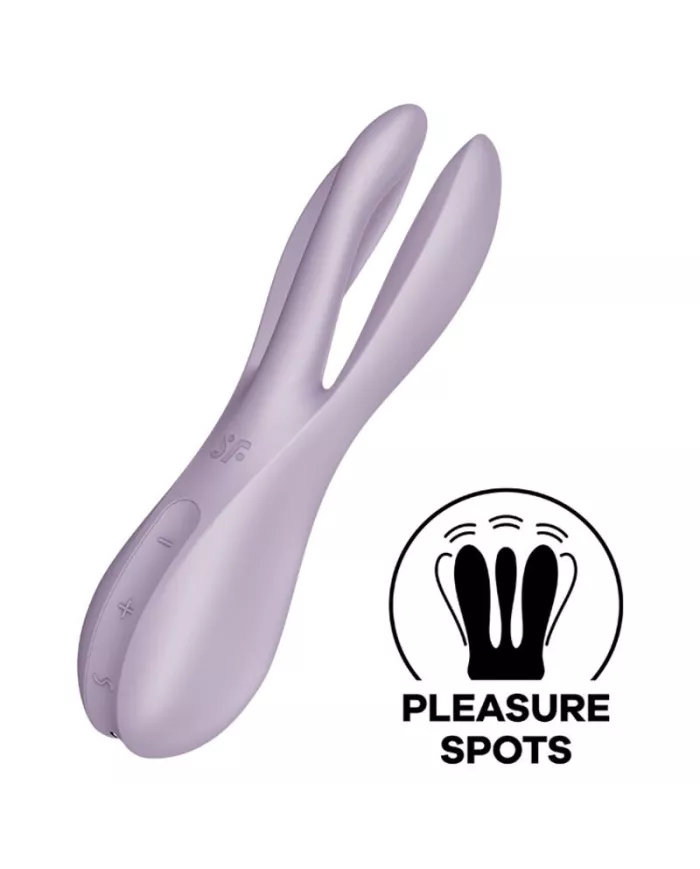 SATISFYER - VIBRATEUR THREESOME 2 VIOLET SATISFYER - VIBRATEUR THREESOME 2 VIOLET