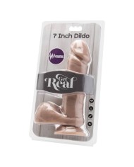 GET REAL - GODE 18 CM AVEC BILLES VIBRATEUR SKIN