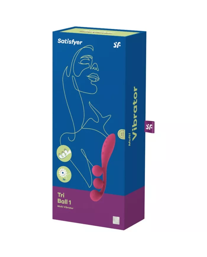 SATISFYER - VIBRATEUR MULTI TRI BALL 1 ROUGE SATISFYER - VIBRATEUR MULTI TRI BALL 1 ROUGE