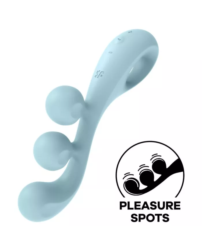 SATISFYER - VIBRATEUR MULTI TRI BALL 2 BLEU