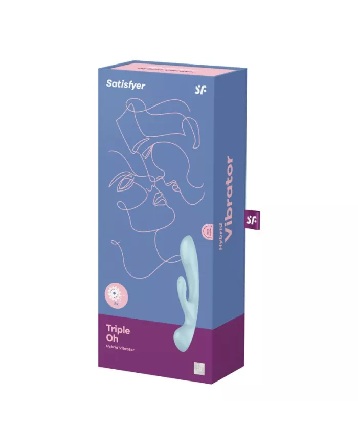 SATISFYER - VIBRATION HYBRIDE TRIPLE OH BLEU SATISFYER - VIBRATION HYBRIDE TRIPLE OH BLEU