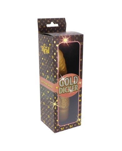 GET REAL - GOLD DICKER STIM VIBRATEUR OR