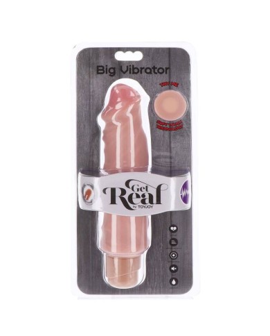 GET REAL - GRAND VIBRATEUR DOUBLE DENSITÉ 20,5 CM PEAU