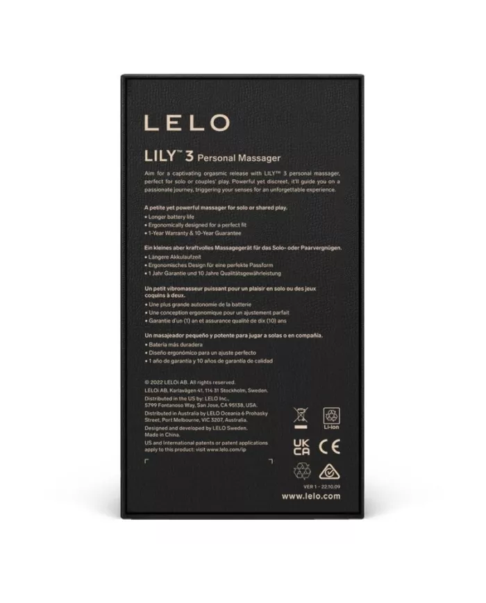 LELO - MASSEUR PERSONNEL LILY 3 - VERT POLAIRE