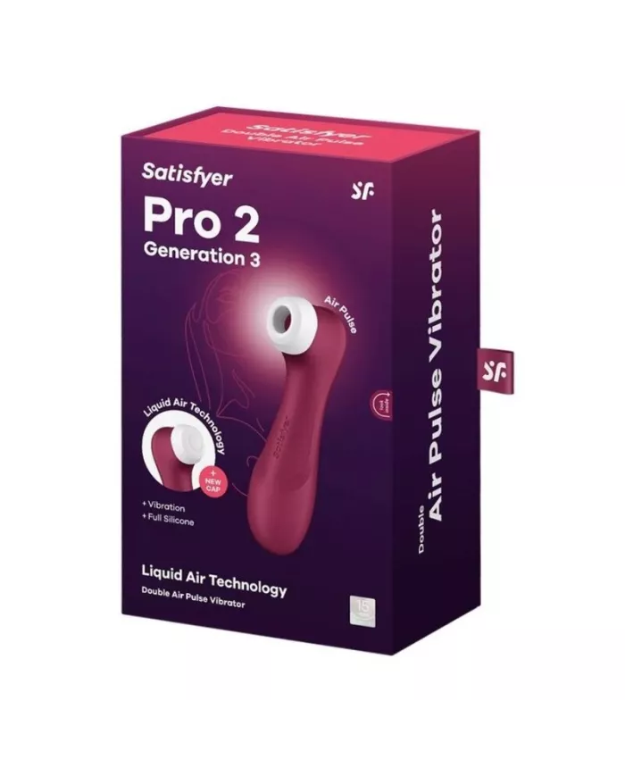 SATISFYER - PRO 2 GÉNÉRATION 3 TECHNOLOGIE AIR LIQUIDE VIN ROUGE