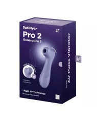 SATISFYER - PRO 2 GÉNÉRATION 3 TECHNOLOGIE AIR LIQUIDE LILAS SATISFYER - PRO 2 GÉNÉRATION 3 TECHNOLOGIE AIR LIQUIDE LILAS