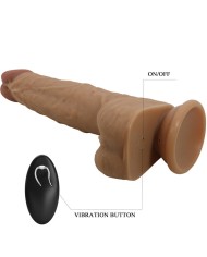 PRETTY LOVE - GODE EN SILICONE JONATHAN 3 VIBRATIONS + 3 MESURES DINSERTION TÉLÉCOMMANDE 21 CM