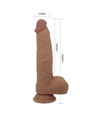 PRETTY LOVE - GODE EN SILICONE JONATHAN 3 VIBRATIONS + 3 MESURES DINSERTION TÉLÉCOMMANDE 21 CM