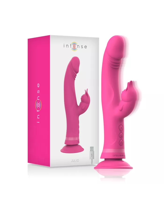 INTENSE - VIBRATEUR JULIO RABBIT SILICONE ROSE