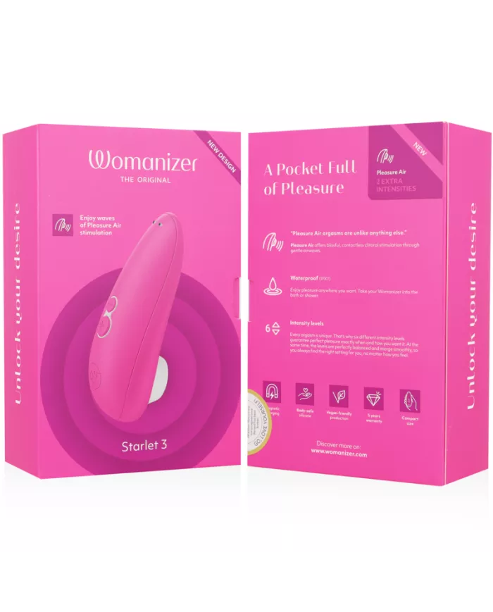 WOMANIZER - STIMULATEUR CLITORAL STARLET 3 ROSE WOMANIZER - STIMULATEUR CLITORAL STARLET 3 ROSE