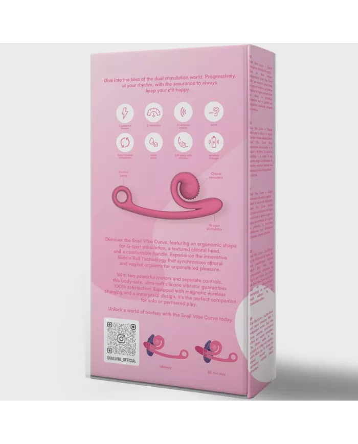 SNAIL VIBE - VIBRATEUR COURBE ROSE