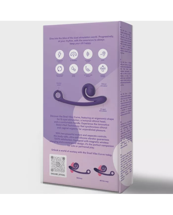 SNAIL VIBE - VIBRATEUR COURBE VIOLET SNAIL VIBE - VIBRATEUR COURBE VIOLET