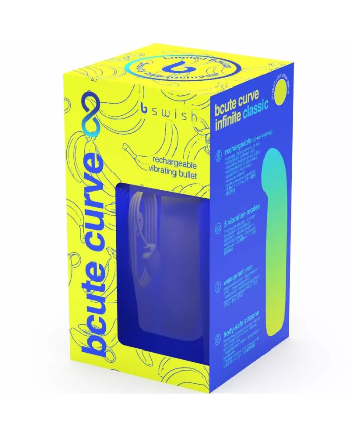 B SWISH - VIBRATEUR EN SILICONE RECHARGEABLE BCUTE CURVE INFINITE CLASSIC ÉDITION LIMITÉE JAUNE B SWISH - VIBRATEUR EN SILICONE RECHARGEABLE BCUTE CURVE INFINITE CLASSIC ÉDITION LIMITÉE JAUNE