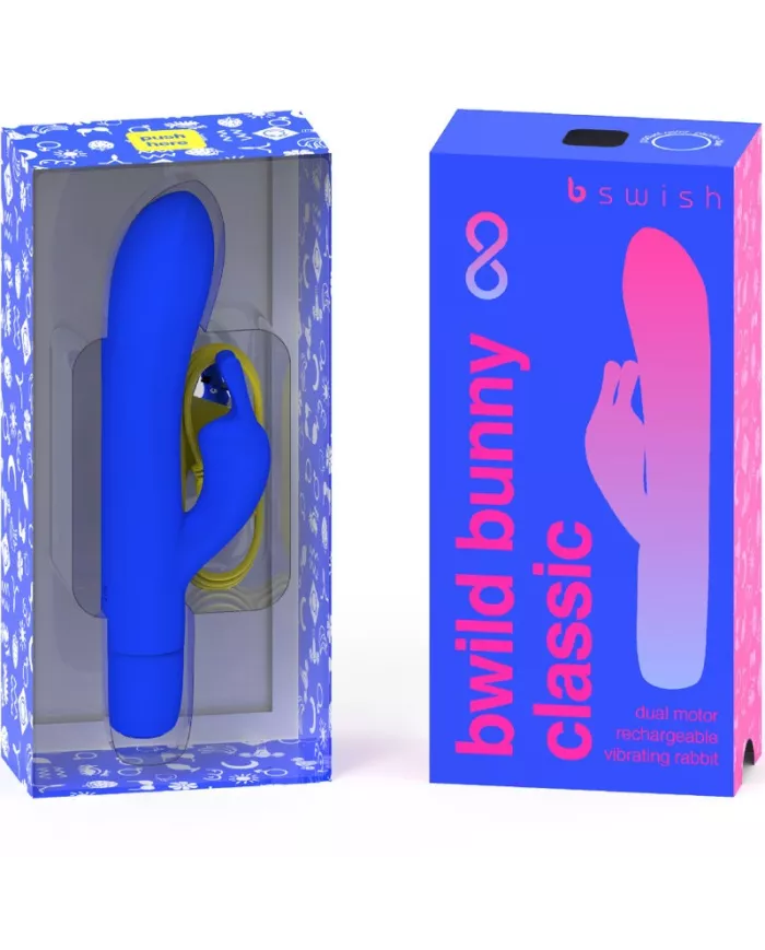 B SWISH - VIBRATEUR RECHARGEABLE CLASSIQUE BWILD BUNNY INFINITE SILICONE BLEU B SWISH - VIBRATEUR RECHARGEABLE CLASSIQUE BWILD BUNNY INFINITE SILICONE BLEU