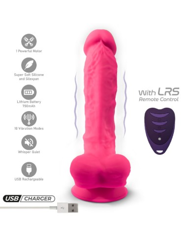 SILEXD - MODÈLE DE PÉNIS RÉALISTE 18 VIBRATIONS ROSE + TÉLÉCOMMANDE LRS