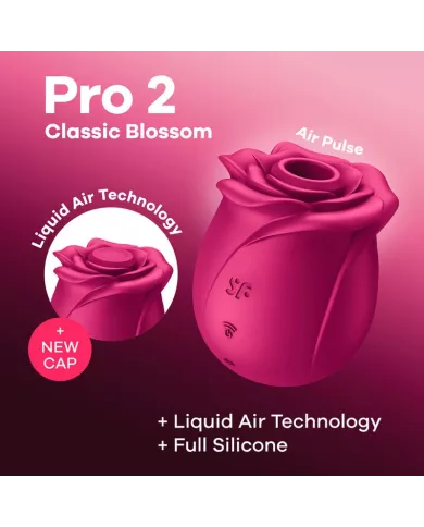 SATISFYER - AIR PULSE VIBRATEUR FLEUR CLASSIQUE PRO 2 SATISFYER - AIR PULSE VIBRATEUR FLEUR CLASSIQUE PRO 2