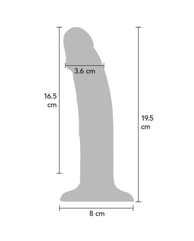 GET REAL - GODEMICHET VIBRANT RÉALISTE EN SILICONE TRANSPARENT 19,5 CM