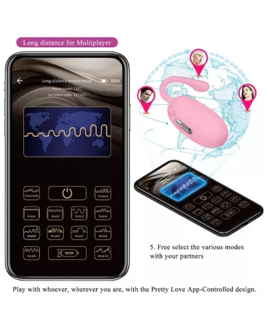 PRETTY LOVE - OEUF VIBRANT RECHARGEABLE ROSE DOREEN PRETTY LOVE - OEUF VIBRANT RECHARGEABLE ROSE DOREEN