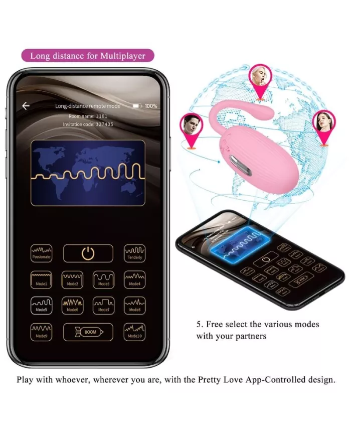 PRETTY LOVE - OEUF VIBRANT RECHARGEABLE ROSE DOREEN PRETTY LOVE - OEUF VIBRANT RECHARGEABLE ROSE DOREEN