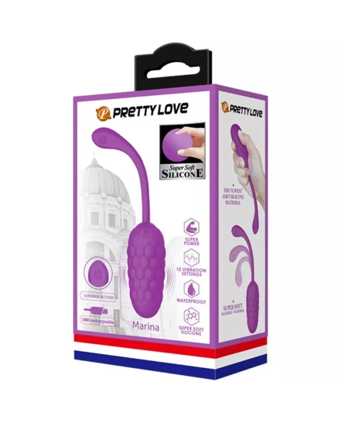 PRETTY LOVE - OEUF VIBRANT  TEXTURE MARINE RECHARGEABLE VIOLET PRETTY LOVE - OEUF VIBRANT  TEXTURE MARINE RECHARGEABLE VIOLET