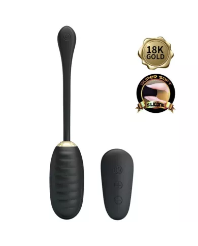 PRETTY LOVE - DOREEN OEUF VIBRANT RECHARGEABLE DE LUXE NOIR TÉLÉCOMMANDE