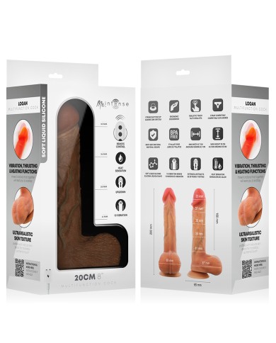MR INTENSE - LOGAN VIBRATEUR GODEMICHET EN SILICONE AVEC EFFET CHAUFFANT ET TÉLÉCOMMANDE 20 CM -Ø- 4,1 CM