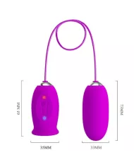 PRETTY LOVE - VIBRATEUR RECHARGEABLE DAISY DUAL EGG VIOLET PRETTY LOVE - VIBRATEUR RECHARGEABLE DAISY DUAL EGG VIOLET