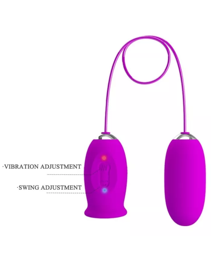 PRETTY LOVE - VIBRATEUR RECHARGEABLE DAISY DUAL EGG VIOLET PRETTY LOVE - VIBRATEUR RECHARGEABLE DAISY DUAL EGG VIOLET