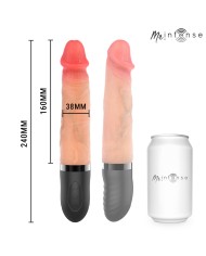 MR INTENSE - JEAN VIBRATEUR HAUT ET BAS EN SILICONE AVEC EFFET CHAUFFANT 24 CM -Ø- 3,8 CM