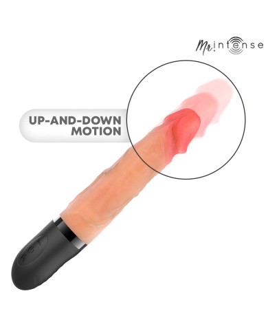 MR INTENSE - JEAN VIBRATEUR HAUT ET BAS EN SILICONE AVEC EFFET CHAUFFANT 24 CM -Ø- 3,8 CM