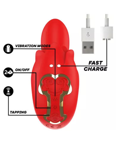 MIA - SELENA STIMULATEUR VIBRANT + TAPPING ROUGE MIA - SELENA STIMULATEUR VIBRANT + TAPPING ROUGE