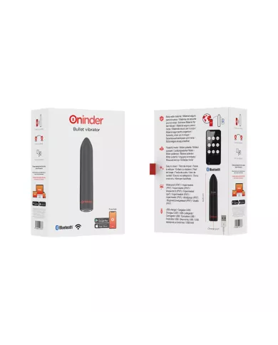 ONINDER - BERLIN VIBRATEUR BULLET NOIR 9 MODES 8,5 X 2 CM - APPLICATION GRATUITE