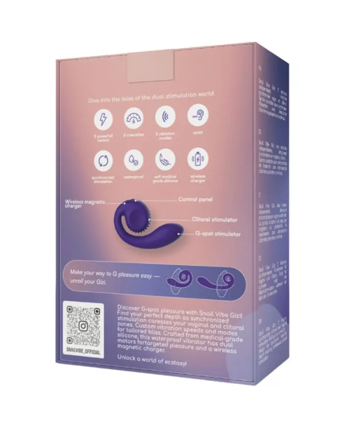 SNAIL VIBE - STIMULATEUR DOUBLE GIZI VIOLET SNAIL VIBE - STIMULATEUR DOUBLE GIZI VIOLET