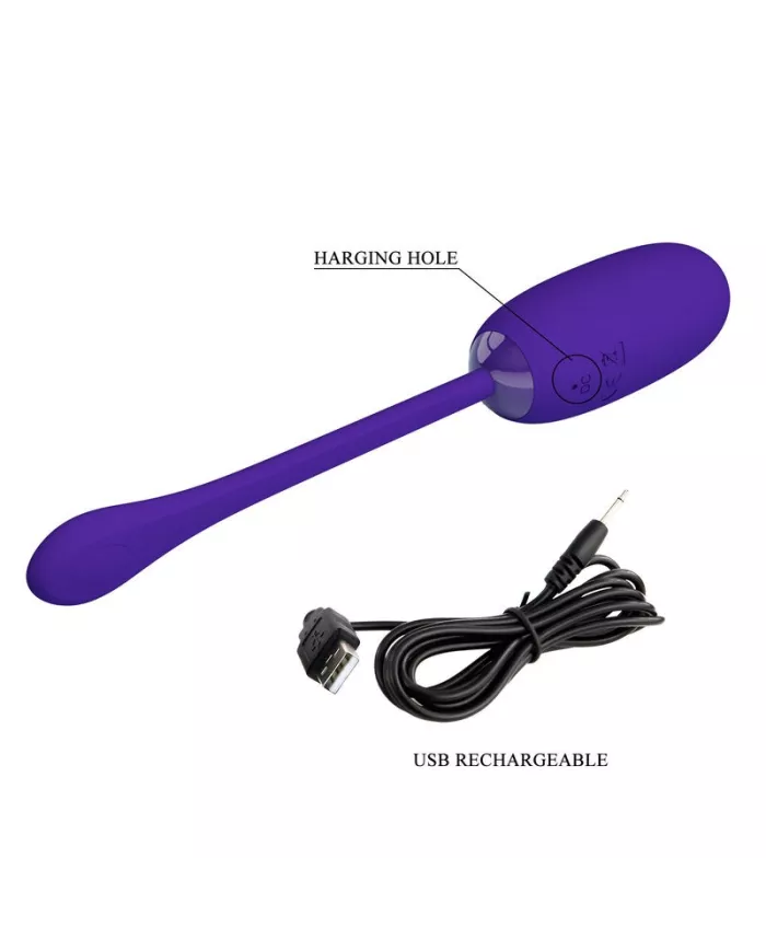 PRETTY LOVE - OEUF VIBRANT JULIUS IMPERMÉABLE-RECHARGEABLE VIOLET PRETTY LOVE - OEUF VIBRANT JULIUS IMPERMÉABLE-RECHARGEABLE VIOLET
