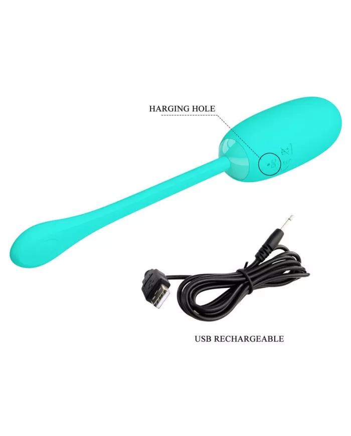 PRETTY LOVE - JULIUS OEUF VIBRANT IMPERMÉABLE-RECHARGEABLE AQUA VERT PRETTY LOVE - JULIUS OEUF VIBRANT IMPERMÉABLE-RECHARGEABLE AQUA VERT
