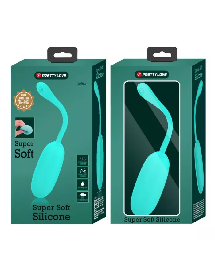 PRETTY LOVE - JULIUS OEUF VIBRANT IMPERMÉABLE-RECHARGEABLE AQUA VERT PRETTY LOVE - JULIUS OEUF VIBRANT IMPERMÉABLE-RECHARGEABLE AQUA VERT