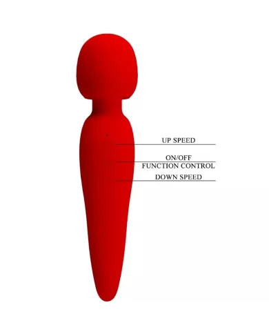 PRETTY LOVE - MASSEUR MEREDITH 12 MODES DE VIBRATION ROUGE