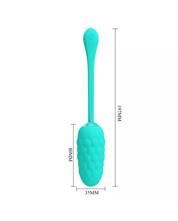 PRETTY LOVE - OEUF VIBRANT  TEXTURE MARINE RECHARGEABLE AQUA GREEN