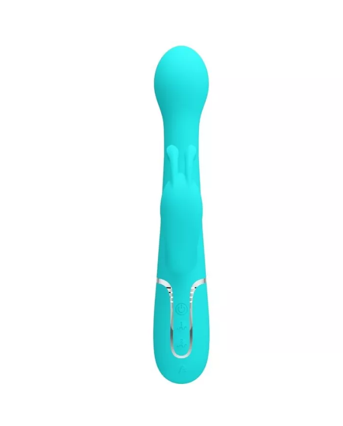 PRETTY LOVE - VIBRATEUR DEJON RABBIT 3 EN 1 MULTIFONCTION VERT AQUA PRETTY LOVE - VIBRATEUR DEJON RABBIT 3 EN 1 MULTIFONCTION VERT AQUA