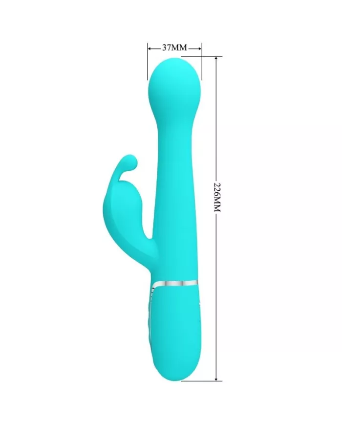 PRETTY LOVE - VIBRATEUR DEJON RABBIT 3 EN 1 MULTIFONCTION VERT AQUA PRETTY LOVE - VIBRATEUR DEJON RABBIT 3 EN 1 MULTIFONCTION VERT AQUA