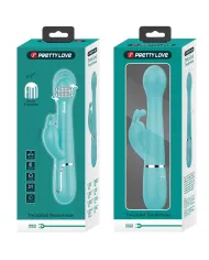 PRETTY LOVE - VIBRATEUR DEJON RABBIT 3 EN 1 MULTIFONCTION VERT AQUA PRETTY LOVE - VIBRATEUR DEJON RABBIT 3 EN 1 MULTIFONCTION VERT AQUA