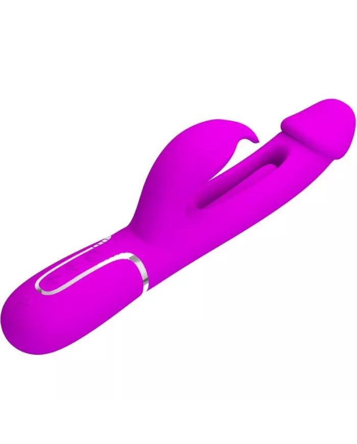 PRETTY LOVE - VIBRATEUR DEJON RABBIT 3 EN 1 MULTIFONCTION  FUCSIA