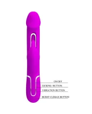 PRETTY LOVE - VIBRATEUR DEJON RABBIT 3 EN 1 MULTIFONCTION  FUCSIA
