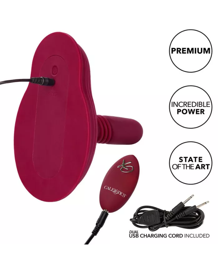 CALEXOTICS - RIDER MASSAGER DOUBLE MOTEUR TÉLÉCOMMANDE ROUGE CALEXOTICS - RIDER MASSAGER DOUBLE MOTEUR TÉLÉCOMMANDE ROUGE